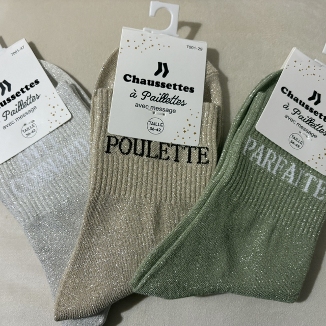 Chaussette à paillettes lot 3