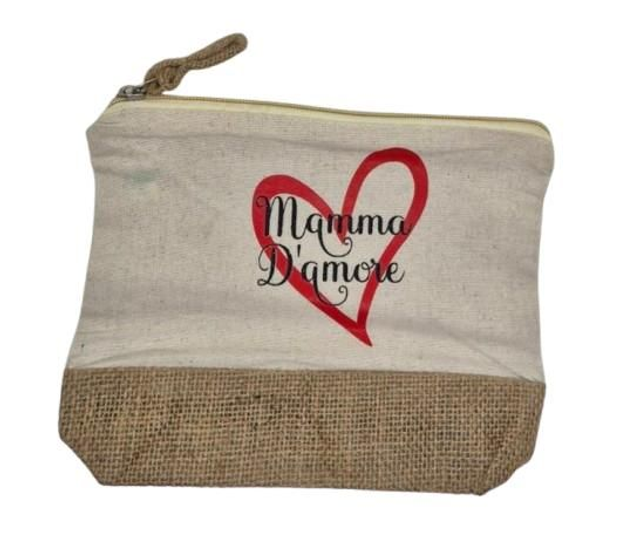 Pochette écologique en jute et coton 