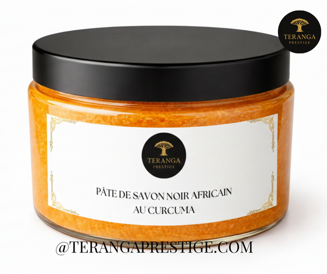 Pâte de Savon Noir Africain au Curcuma