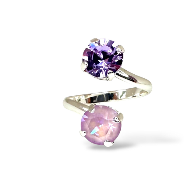 Ring DUO KLASSIK Violet Silber