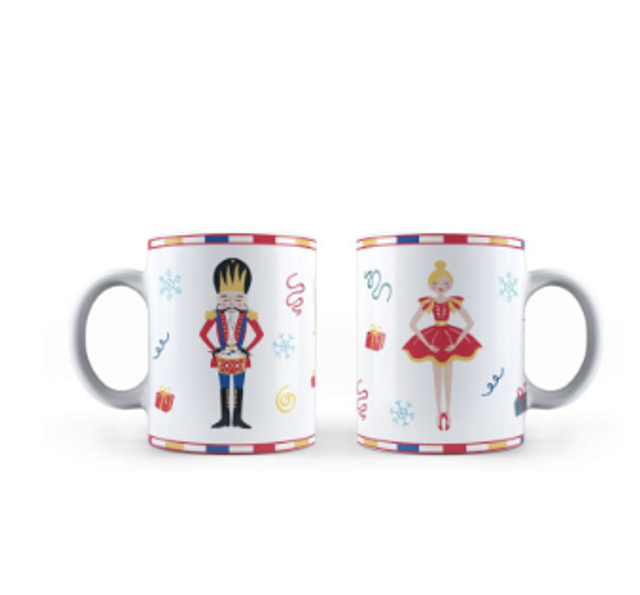 Set de 2 Mug Casse-noix - porcelaine - multicolore - 2x330 ml