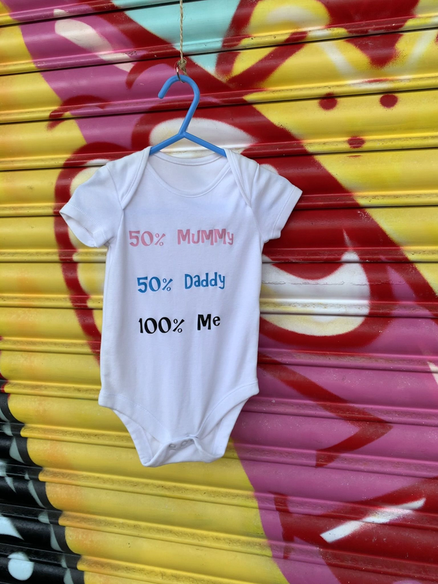 50% Mummy 50% Daddy baby vest