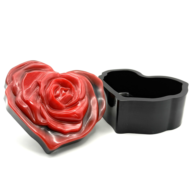 Boîte Cœur en Rouge et Noir