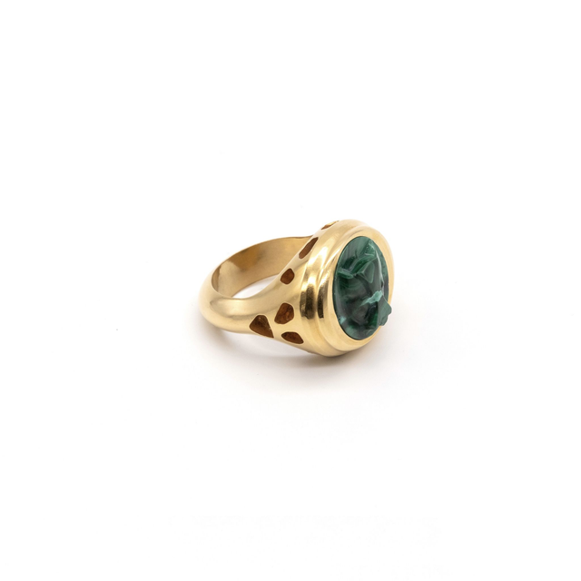 Bague panthère malachite - AKIN