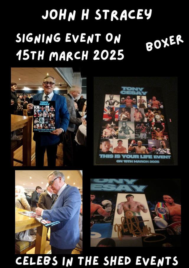 John H Stracey Limited Edition Signed A3 Tony Cesay This Is Your Life Event Print At Our Private Signing Event On 15th March 2025 BUY NOW