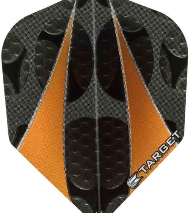 TARGET PRO 100 VISION ORANGE TWIN SAIL STANDARD SHAPE DART FLIGHTS 5050807025596