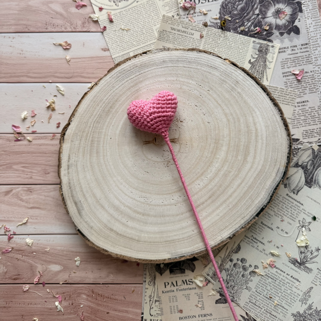 Cœur en coton (personnalisable pour créer votre bouquet)