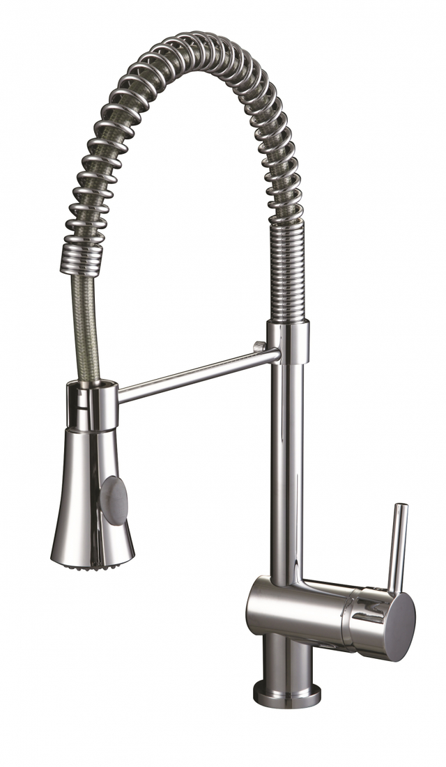 Miscelatore Cucina Professionale Cromo con Doccetta Estraibile a Molla