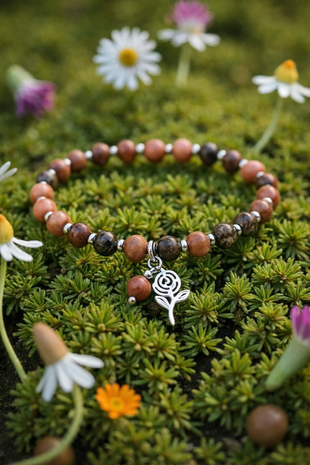 Bracelet Rhodonite - Apaisement &amp; Guérison émotionnelle