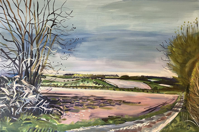 Above Thixendale. Yorkshire Wolds 3x2 feet original.