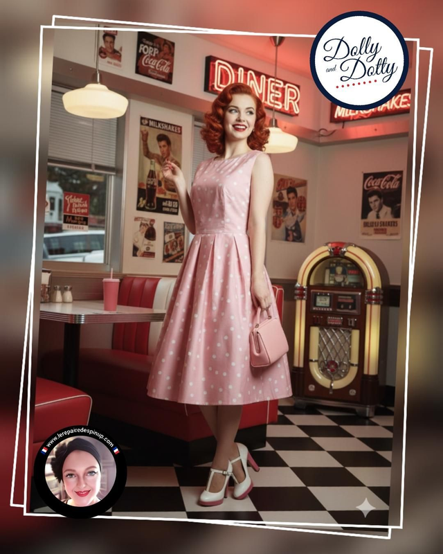 Robe Dolly Dotty Pink & White  Polka T46