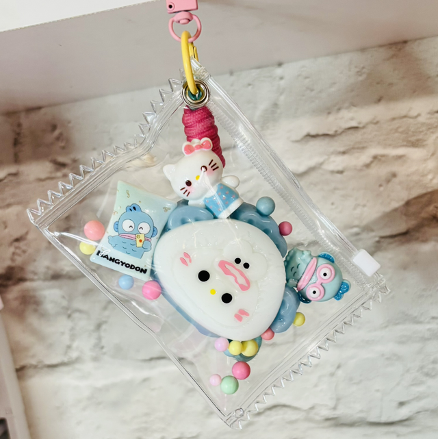 Hello Kitty Hangyodon Squishy Keychain