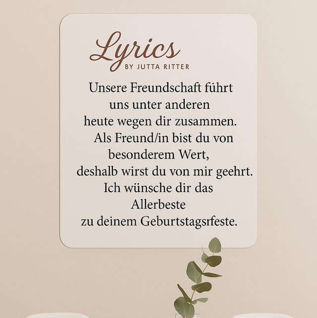 Wandsticker „Gedicht fürs Herz“