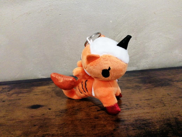 Porte clé poney orange