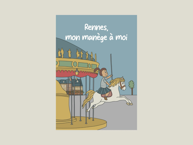 Magnet &quot; Rennes, mon manège à moi &quot; 