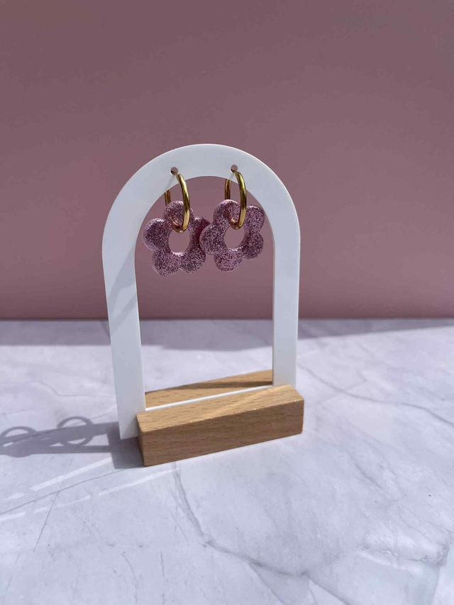 Pampilles paillette rose