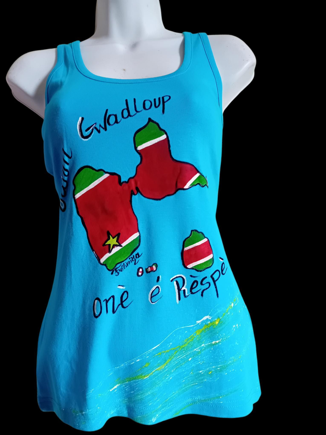 Débardeur  Femme carte de Guadeloupe