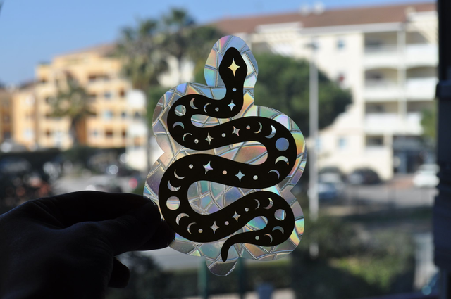 Attrape Soleil Statique - Serpent Magique - Suncatcher