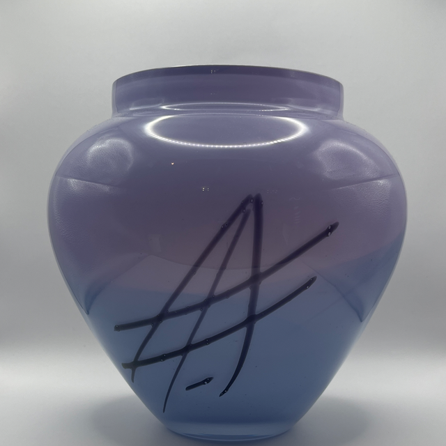 Large Langham Glass Vase — Purple &amp; Blue, 20cm