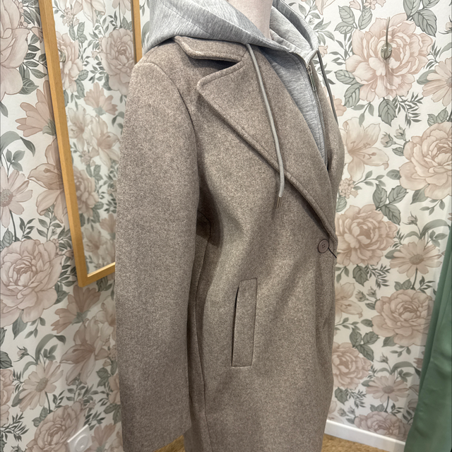 Manteau mi-long Beige-3616
