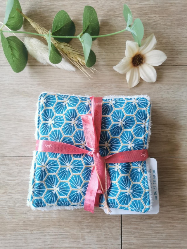 Lot de 7 lingettes lavables en éponge de bambou