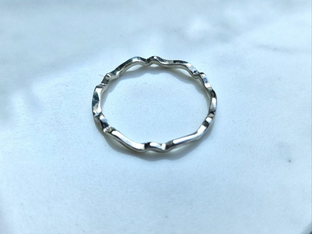 Wave Silver Stacking Ring