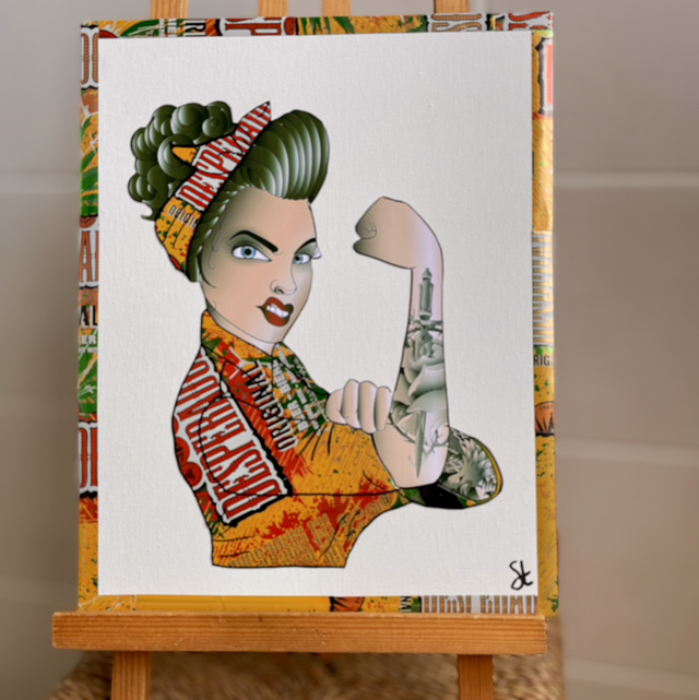 Tableau Pun Up vintage 