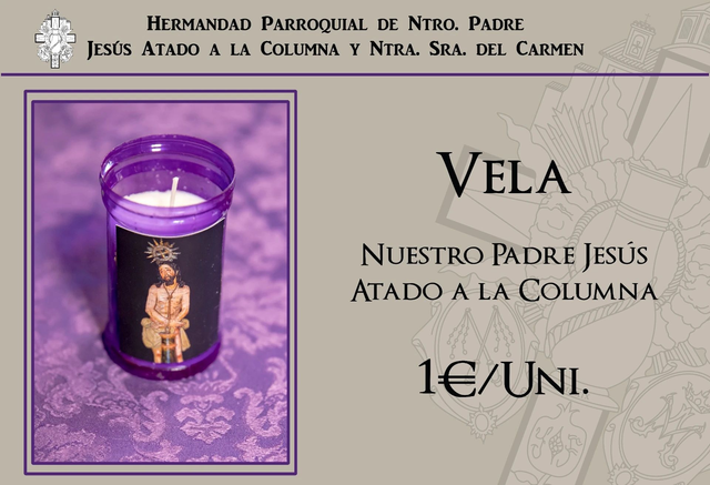 Vela de Cera Jesús Atado a la Columna