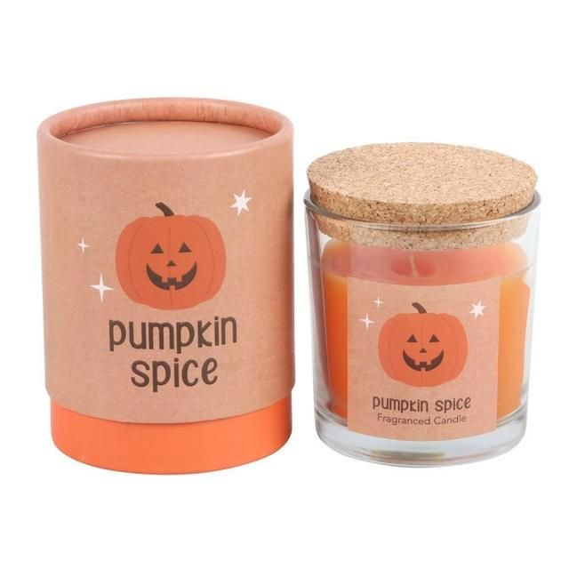 Pumpkin Spice Halloween Candle In Glass Jar