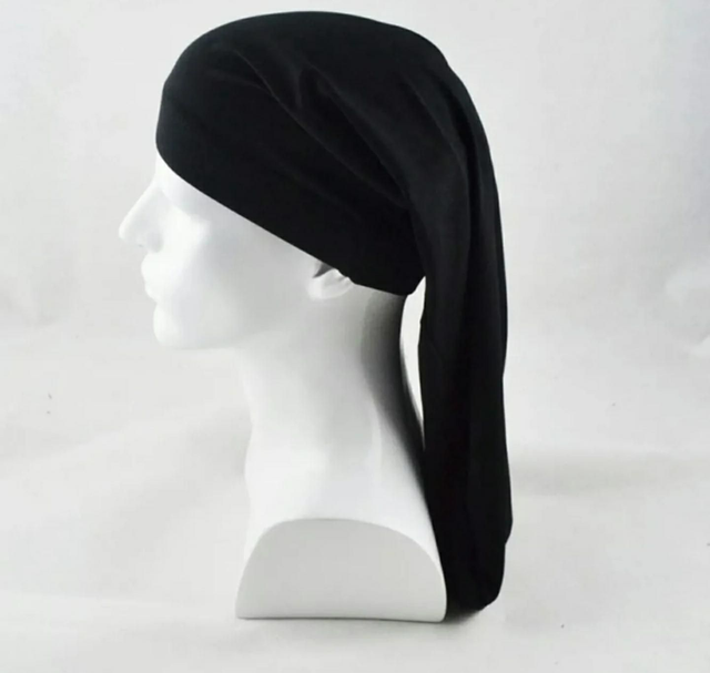 Bonnet de nuit noir unisexe