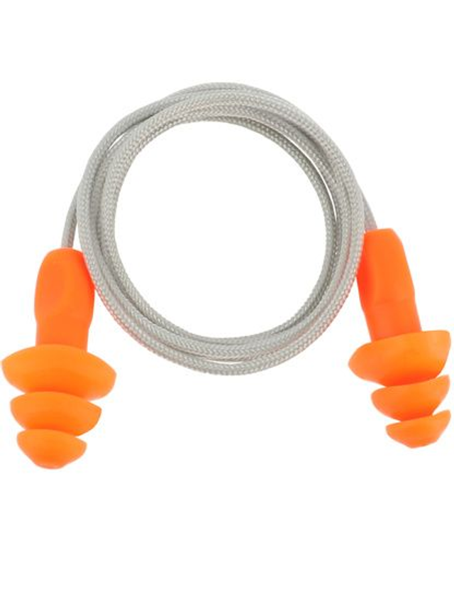 BOITE DE 200 PAIRES DE BOUCHON OREILLE TPR + CORDE