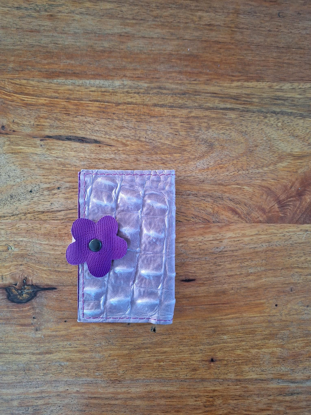 Petit porte-cartes rose