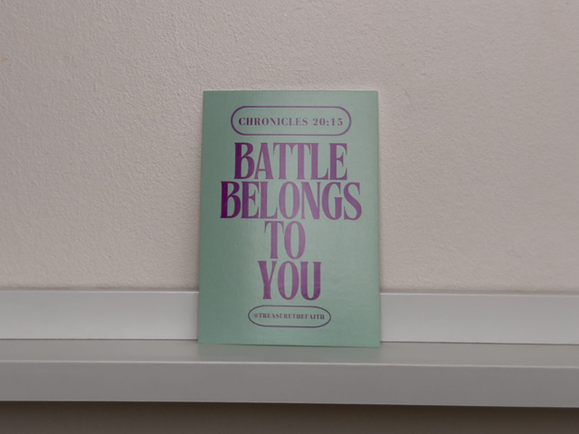 Battle belongs to you postcard
