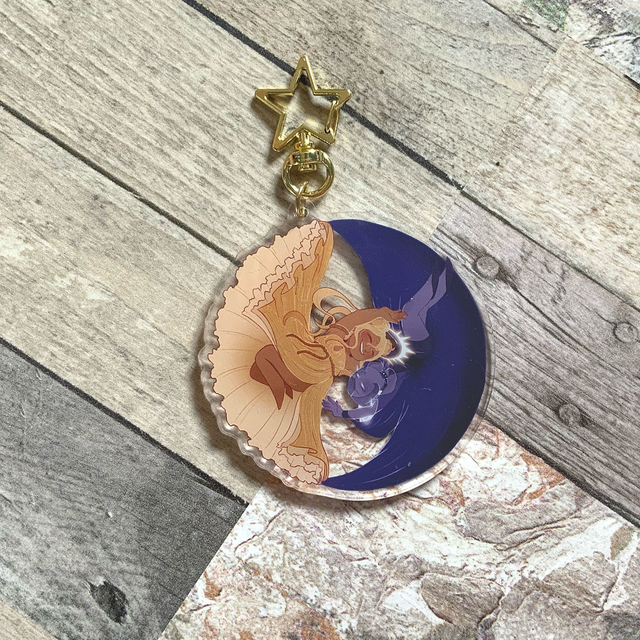 Sol &amp; Selene keychain - Éclipse 2