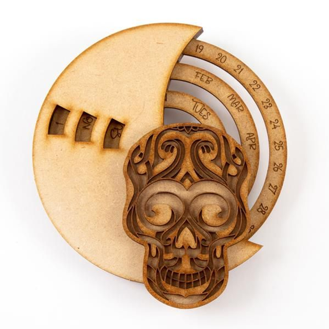 Mr B Originals Perpetual Calendar, Skull or Mermaid.