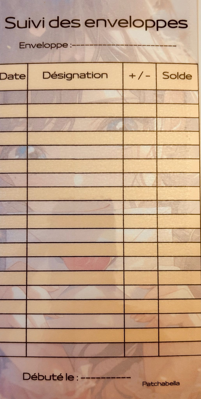 Suivi des enveloppes beige