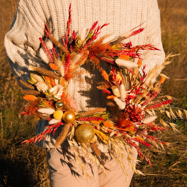 Couronne Noël Sauvage — Couronne de Noël en fleurs séchées | YSSEJ DESIGN
