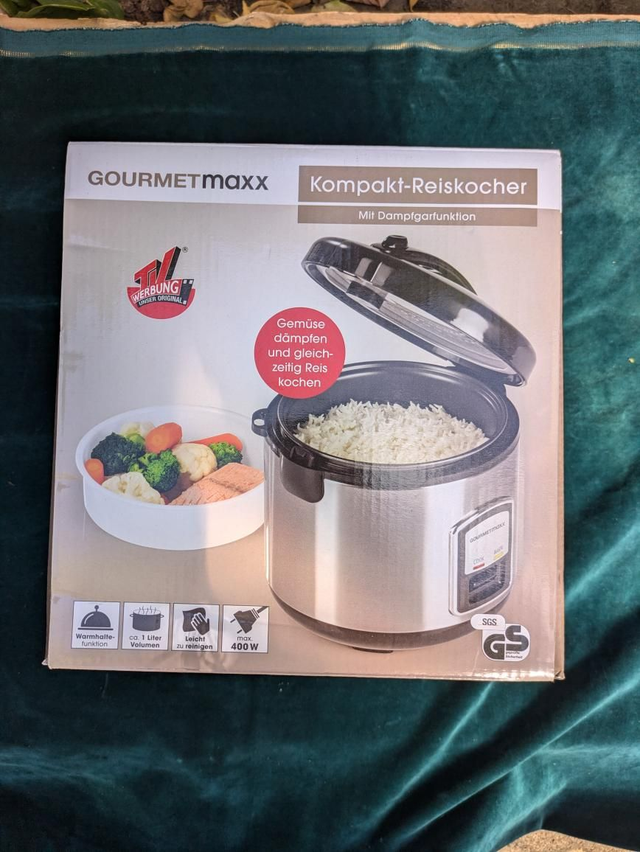 GOURMETmaxx Kompakt-Reiskocher mit Dampfgarfunktion – Neu & OVP

