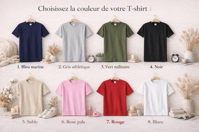 T-shirt personnalisé unisexe - 100% coton