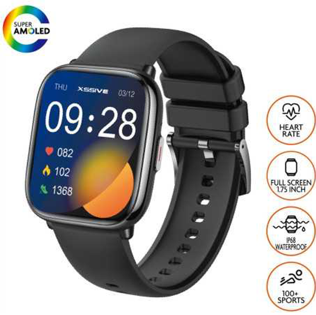 Montre connectée XSSIVE Smartwatch with HD AMOLED Display XSS-SW9B – noir 