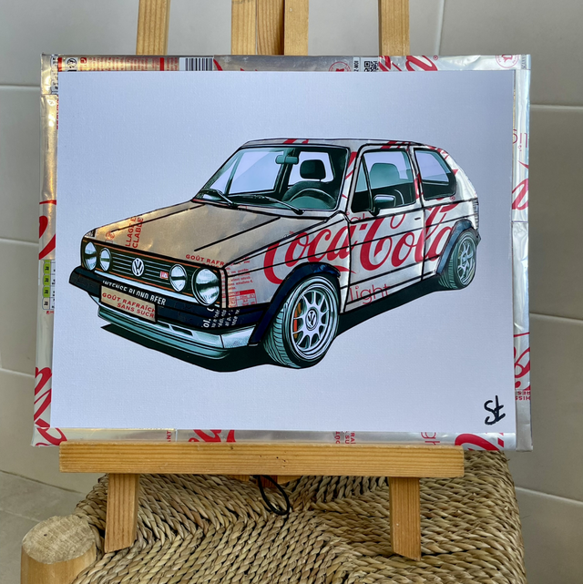 Tableau Golf vw vintage 
