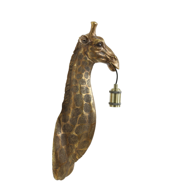 Wandlamp 20,5x19x61 cm GIRAFFE antiek brons