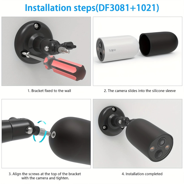 Silicone Case for TP-Link Tapo C425 MagCam Camera + Wall Mount Set