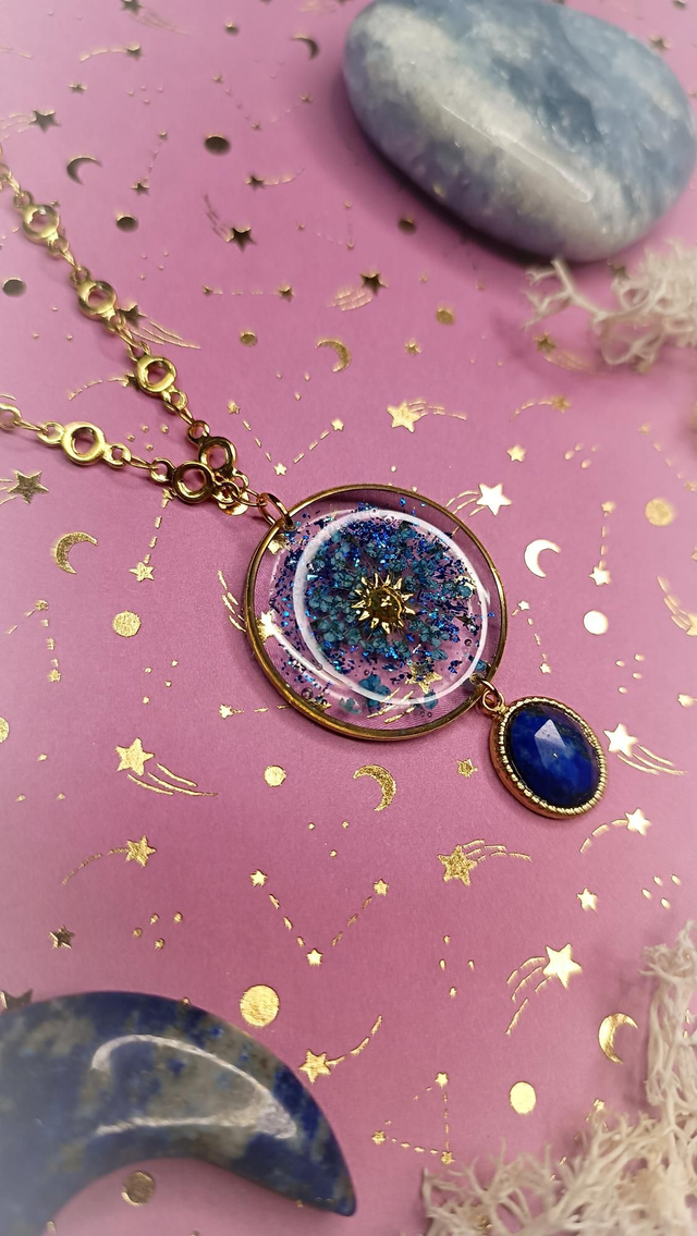 Collier sautoir ORINKO - Bleu électrique - Lapis Lazuli