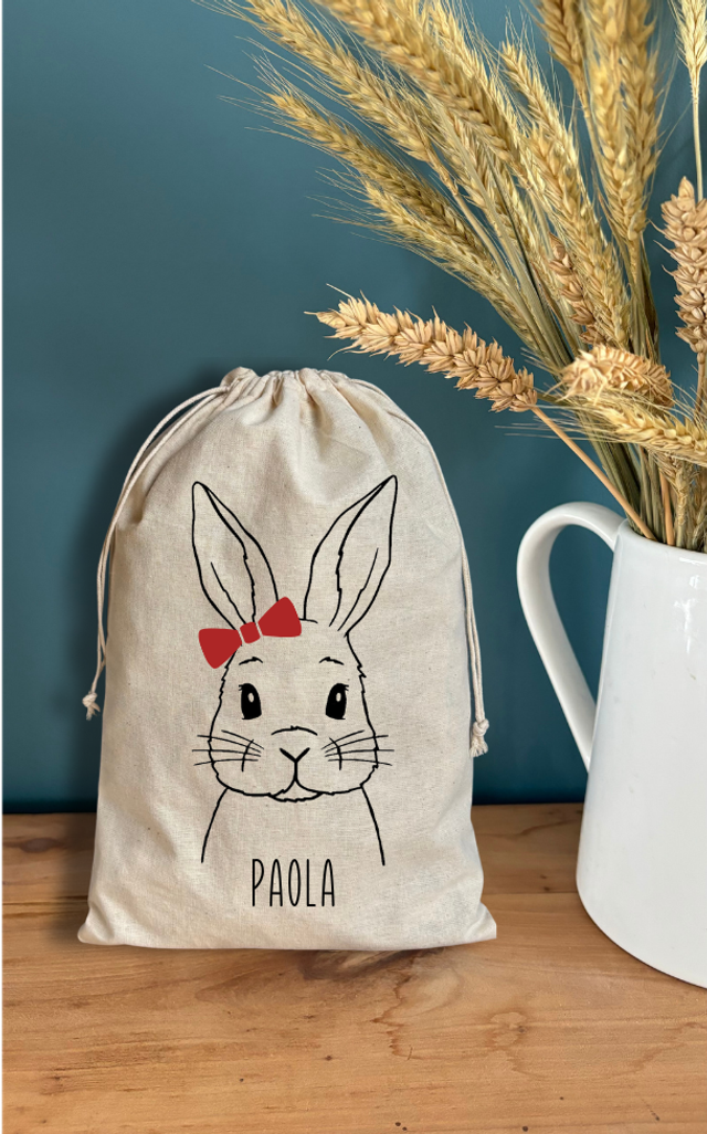 Sac lapine de Pâques - Personnalisable