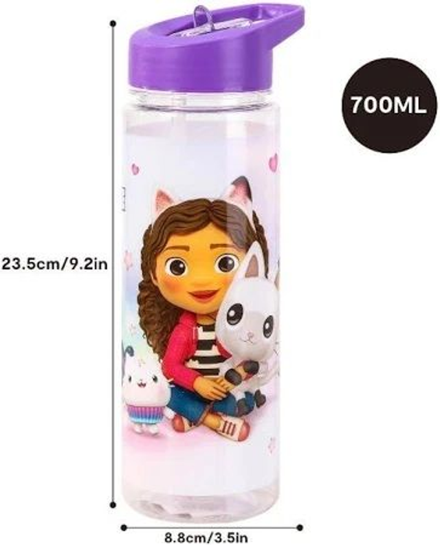 Gabby's Doll House Drinking Bottle with Straw 650ml