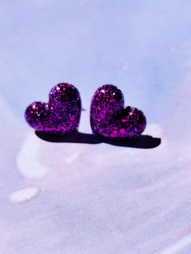 Boucles d&#039;oreilles puces Love Me Softly