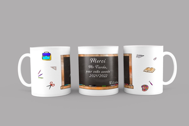Mug enseignant tableau noir