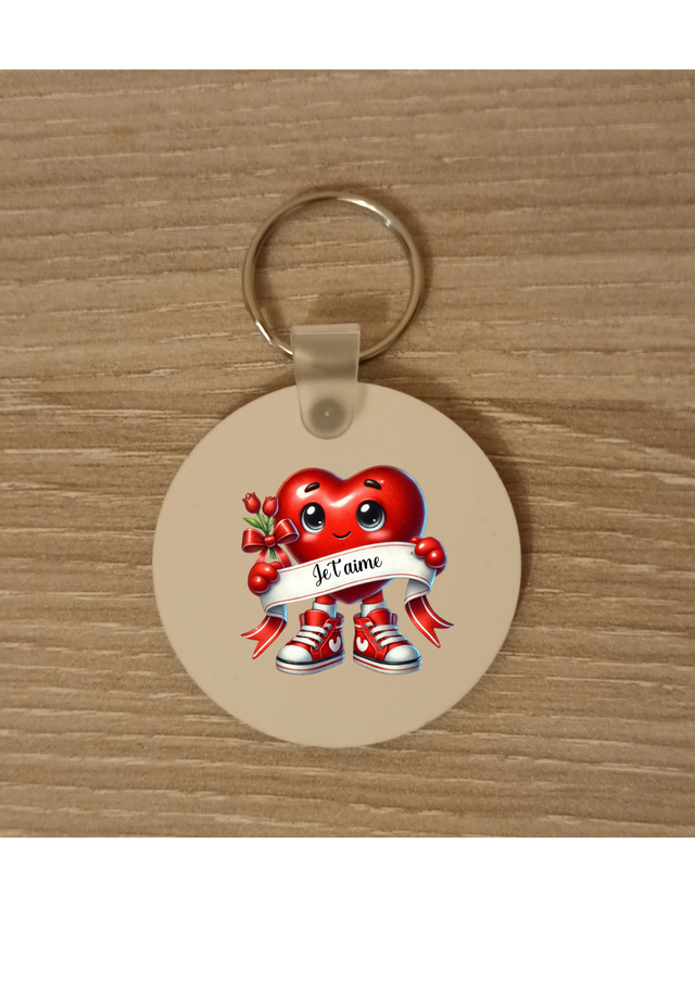 Porte clé bonhomme cœur je t&#039;aime 