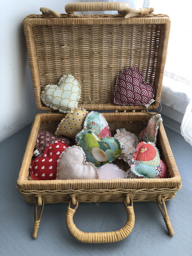 Porte-clés coeur Etoiles Rose